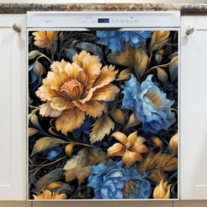 Beautiful Boho Flowers 2 Magnetic Dishwasher Door Cover