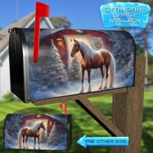 Farmhouse Horse front of the Barn Rural Farm Mailbox Cover