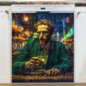 Van Gogh in a French restaurant Magnetic Dishwasher Door Cover