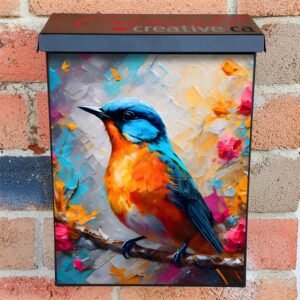 Bird on a Blooming Tree Colonial Mailbox Cover