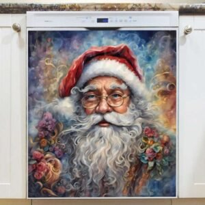 Beautiful Classic Santa Portrait Magnetic Dishwasher Door Cover