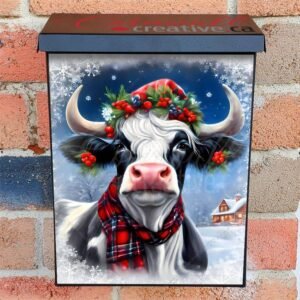 Christmas Day at the Farmhouse Colonial Mailbox Cover