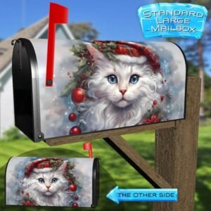 Cat in Scottish Hat Rural Farm Mailbox Cover