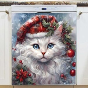 Cat in Scottish Hat Magnetic Dishwasher Door Cover