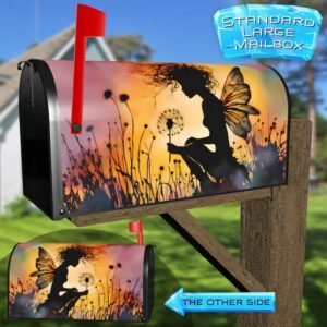 Fairy in the Dandelion Garden Rural Farm Mailbox Cover