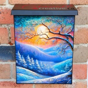 Winter Night in the Meadow Colonial Mailbox Cover