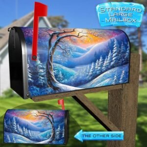 Winter Night in the Meadow Rural Farm Mailbox Cover