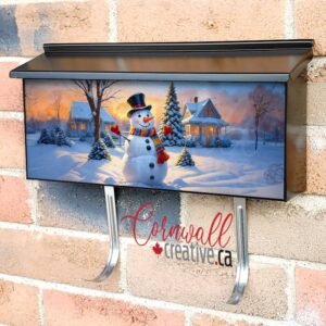 Christmas Morning Snowman Wall-mounted Townhouse Mailbox Cover