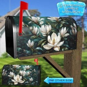Delicate White Magnolias 2 Rural Farm Mailbox Cover