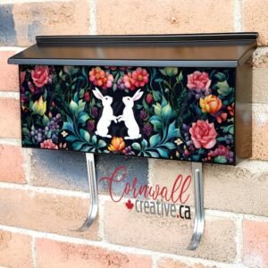 Folklore Bunnies, Berries and Flowers Wall-mounted Townhouse Mailbox Cover