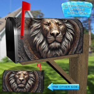 Beautiful Ornamental Lion Rural Farm Mailbox Cover