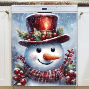 The Cutest Snowman Magnetic Dishwasher Door Cover