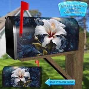 Blooming Midnight Hibiscus Rural Farm Mailbox Cover