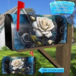 Blooming Midnight Roses Rural Farm Mailbox Cover