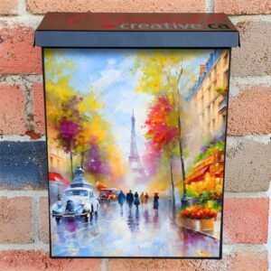 Old Street of Paris Colonial Mailbox Cover