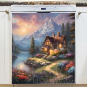 Summer Cabin in the Meadow Magnetic Dishwasher Door Cover
