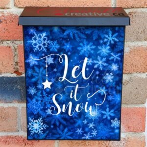 Let it Snow Snowflakes Colonial Mailbox Cover