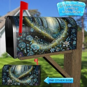 Fairy Flowers in the Forest Rural Farm Mailbox Cover