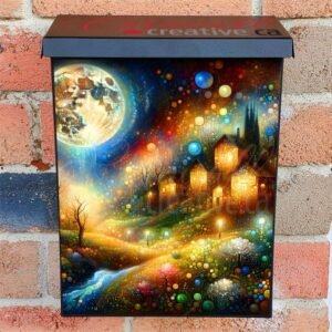 Tuscan Villas in the Moonlight Colonial Mailbox Cover