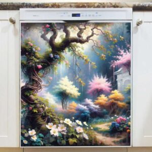 Beautiful Lush Garden Magnetic Dishwasher Door Cover