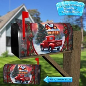 Happy Farmhouse Christmas! Rural Farm Mailbox Cover