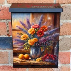 Colorful Flowers and Fruit Colonial Mailbox Cover