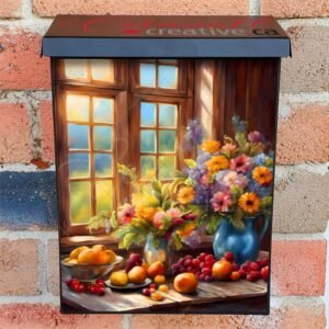 Summer Flowers and Fruit Colonial Mailbox Cover