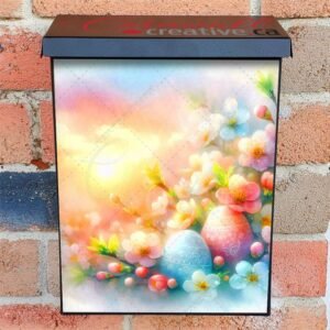 Cute Easter Landscape Colonial Mailbox Cover