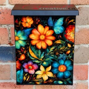 European Folk Flowers Colonial Mailbox Cover