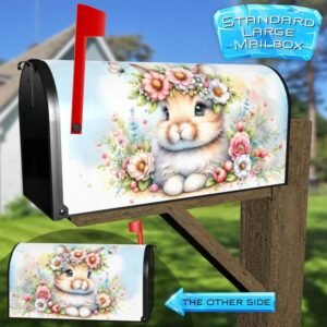 Little Bunny’s First Summer Rural Farm Mailbox Cover