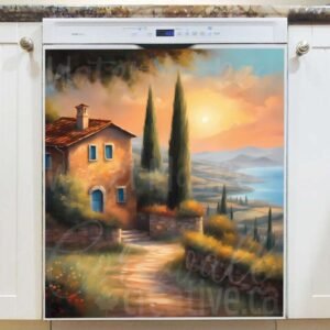 View to the Lake in Tuscany Magnetic Dishwasher Door Cover