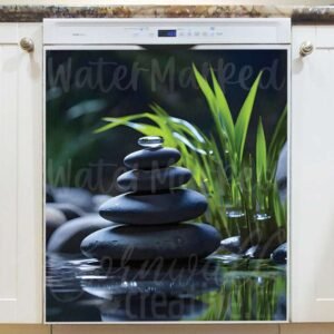Japanese Zen Garden Magnetic Dishwasher Door Cover