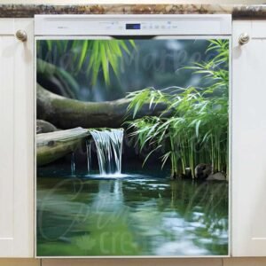 Pond in the Zen Garden Magnetic Dishwasher Door Cover
