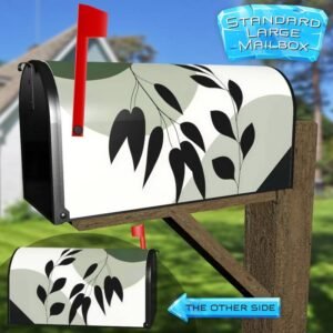 Minimalist Botanical Art Rural Farm Mailbox Cover