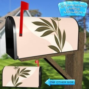 Minimalist Botanical Line Art Rural Farm Mailbox Cover