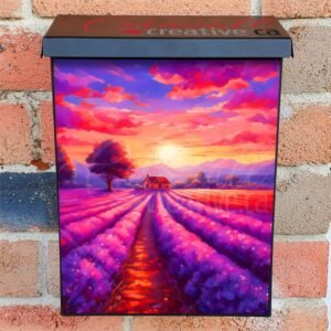 Sunset above the Lavenders Colonial Mailbox Cover