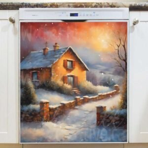 Snowy Day in Tuscany Magnetic Dishwasher Door Cover