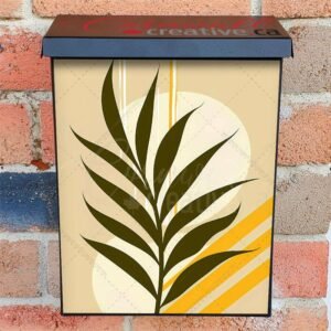 Mid Century Modern Botanical Art Colonial Mailbox Cover