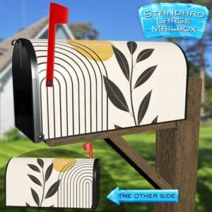 Minimalist Plant, Sun and Rain Rural Farm Mailbox Cover