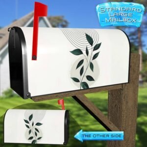 Mid Century Botanical Art Rural Farm Mailbox Cover