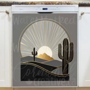 Abstract Modern Sunset Desert Magnetic Dishwasher Door Cover