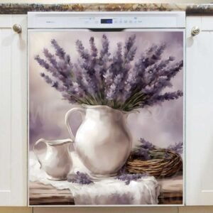 Rustic Lavender Design 2 Magnetic Dishwasher Door Cover