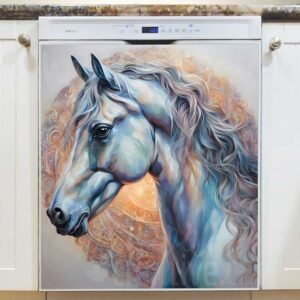 Beautiful Mandala Horse 2 Magnetic Dishwasher Door Cover