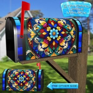 Bohemian Colorful  Mandala Rural Farm Mailbox Cover