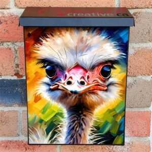 Oscar the Ostrich Baby Colonial Mailbox Cover