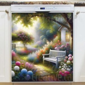 Cozy Cottage Garden Magnetic Dishwasher Door Cover