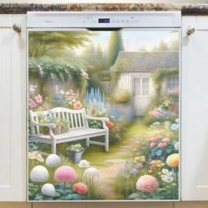 Cozy Farmhouse Flower Garden Magnetic Dishwasher Door Cover