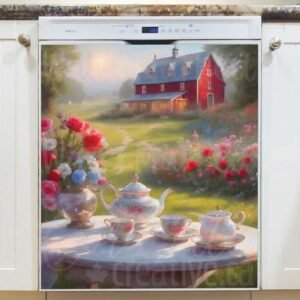 Picnic at the Red Barn Magnetic Dishwasher Door Cover