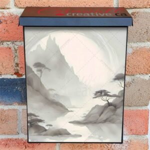 Beautiful Minimalist Landscape Colonial Mailbox Cover