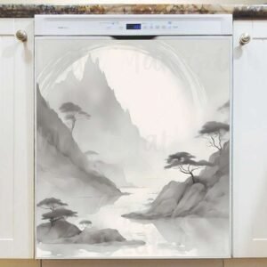 Beautiful Minimalist Landscape Magnetic Dishwasher Door Cover